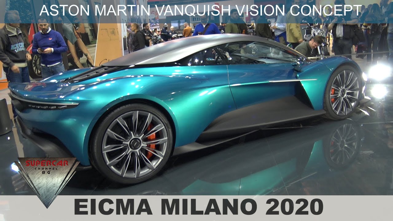 Aston Martin Vanquish Vision Concept Walkaround at EICMA 2019 Milano Fiera Rho