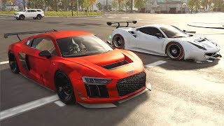 Audi R8 Coupe V10 plus VS Ferrari 488 GT3