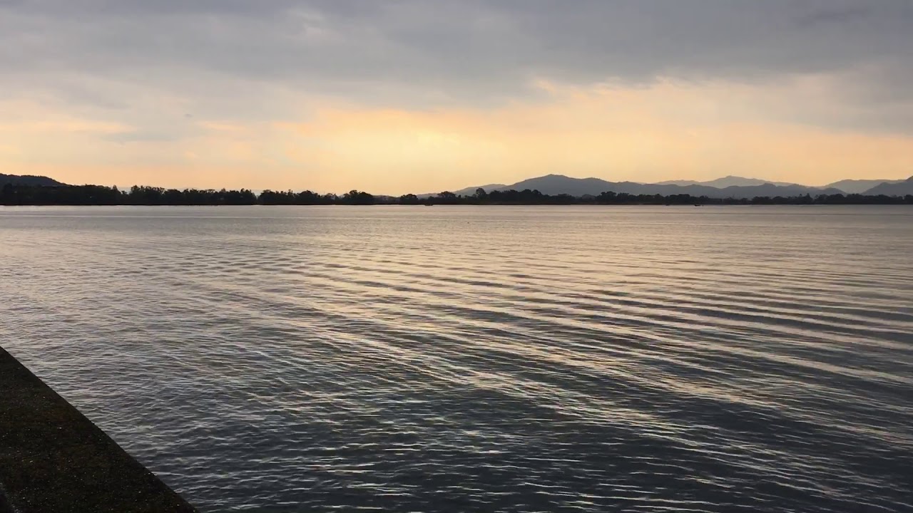 【レガシィB4 bl5 ドライブ】長命寺港からの琵琶湖の風景