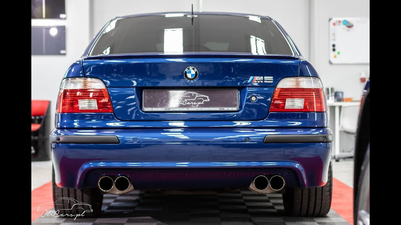 BMW M5 E39 prezentacja po detailingu w OliCars Legnica + ostry wyjazd ze studia