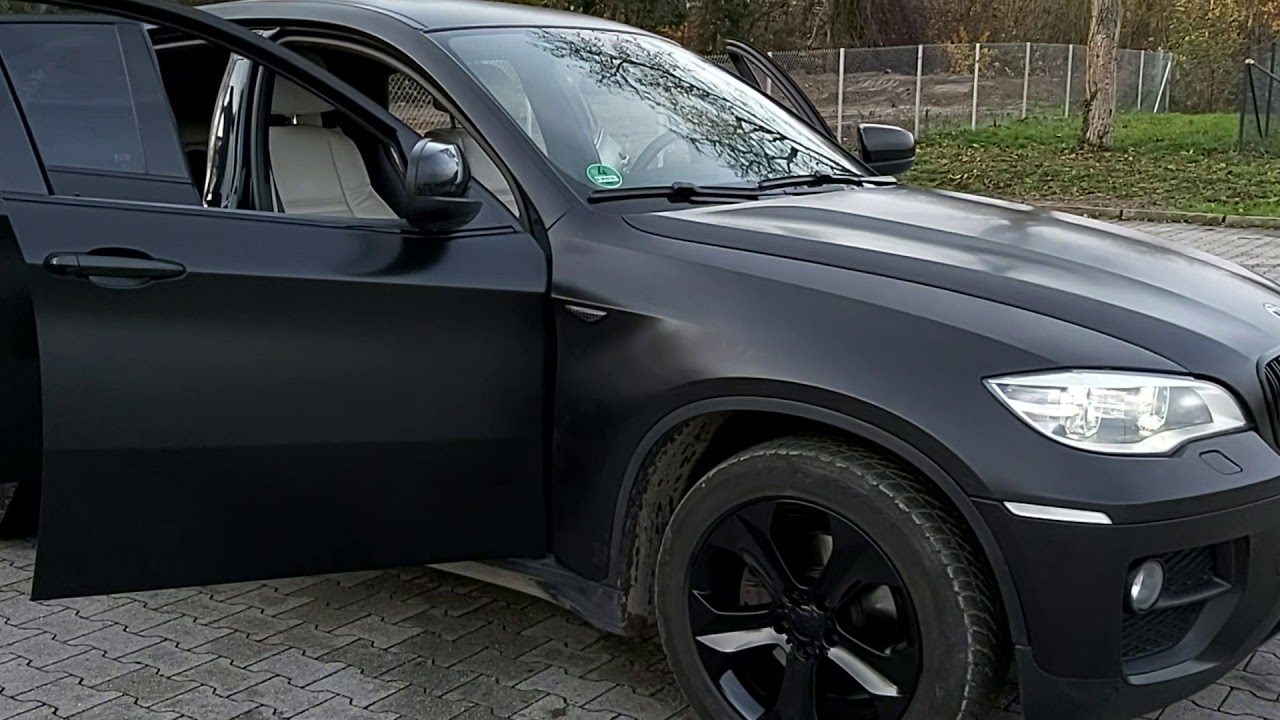 BMW X6 😎Satin schwarz matt bei Mamo vollfoliert 💪😎