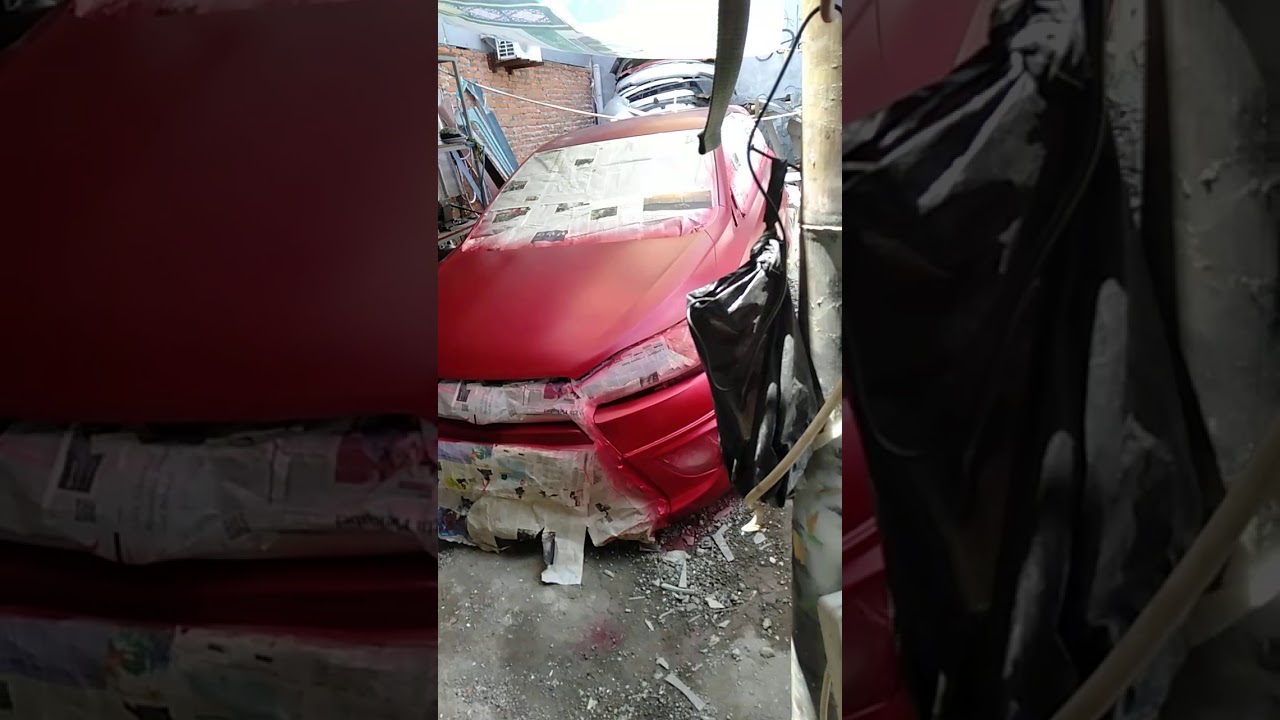 Cat full yaris  dengan merah mazda cx5 part 1