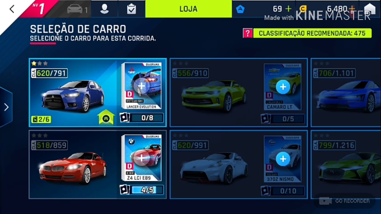 Conseguindo um carro novo no Asphalt 9( BMW Z4)