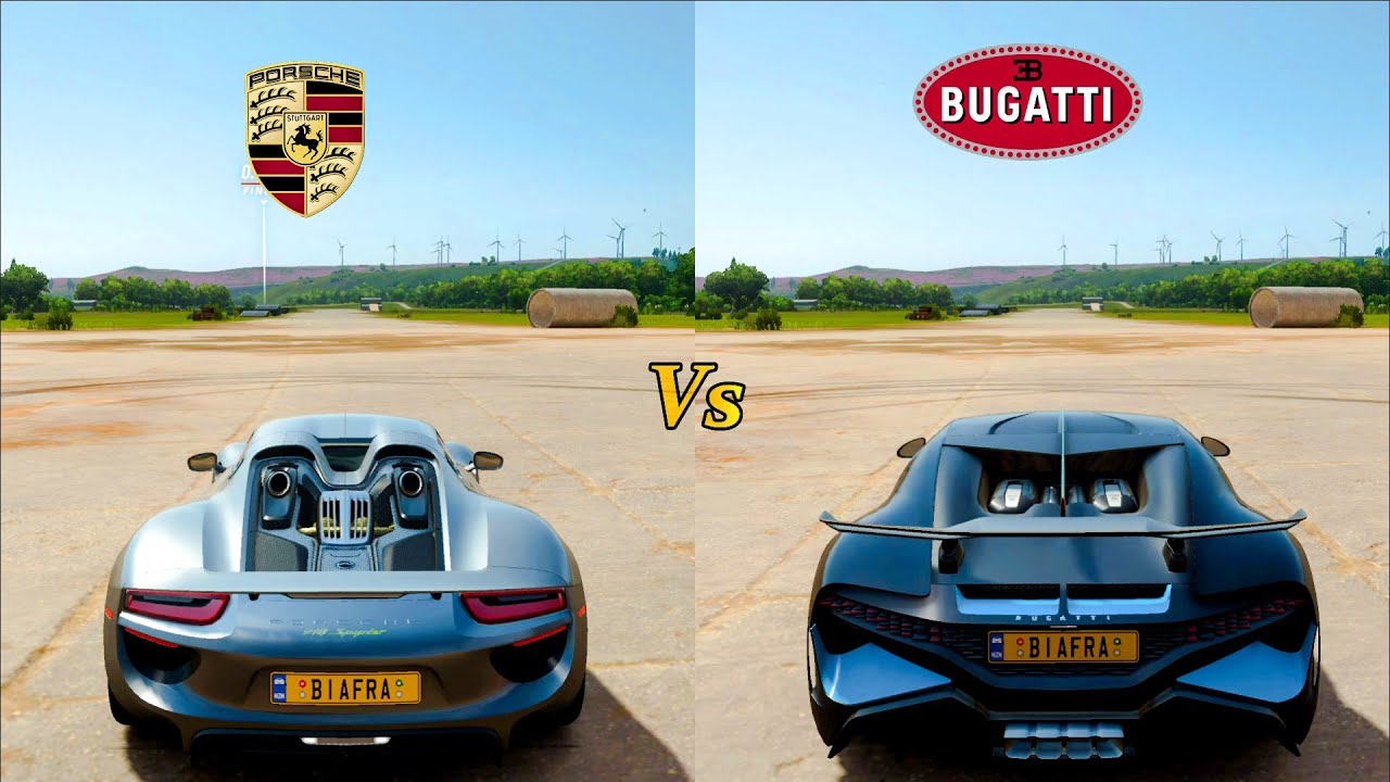 Drag Race: Porsche Spyder 918 Vs Bugatti Divo | Forza Horizon 4
