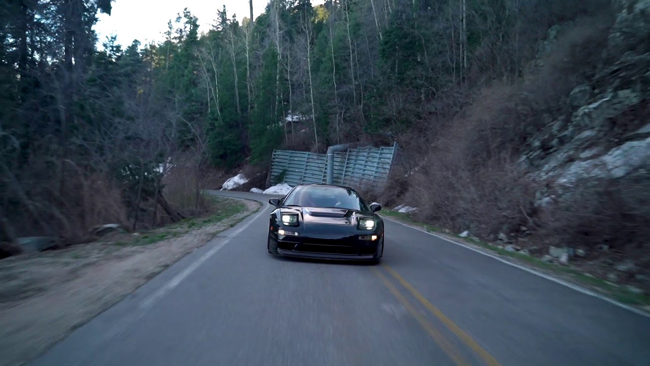 Driving a Honda NSX Up Canyon Roads.