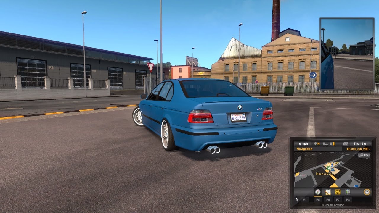 ETS2 1.35 Mods |Car Mod| - Testing the BMW M5 E39 V2R10