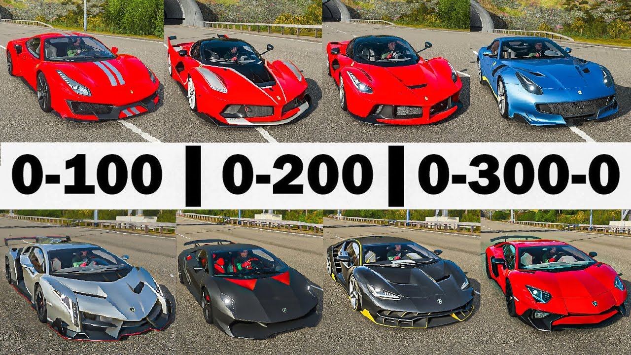 FH4 Acceleration Battle | Laferrari, Aventador SV, Pista, Veneno, FXXK & More!!!