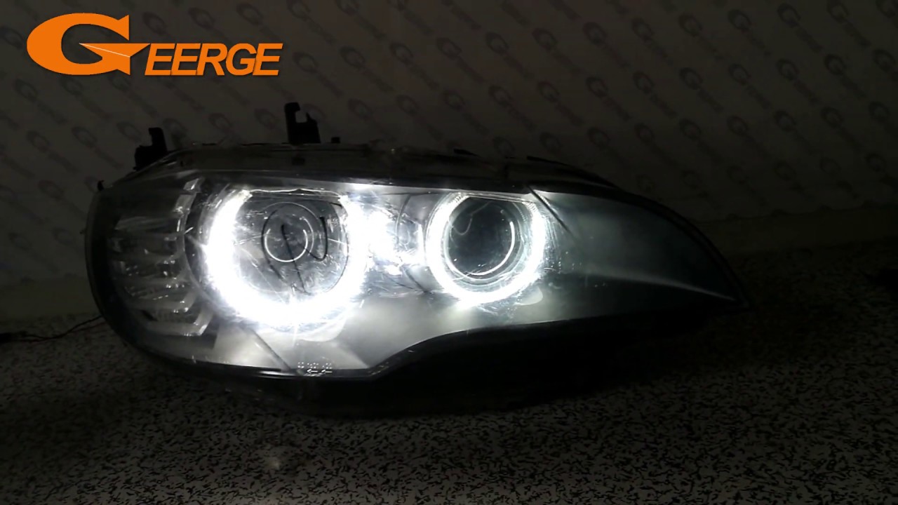 For BMW X6 E71 E72 X6M 2008-2014 Xenon headlight Excellent CCFL Angel Eyes kit