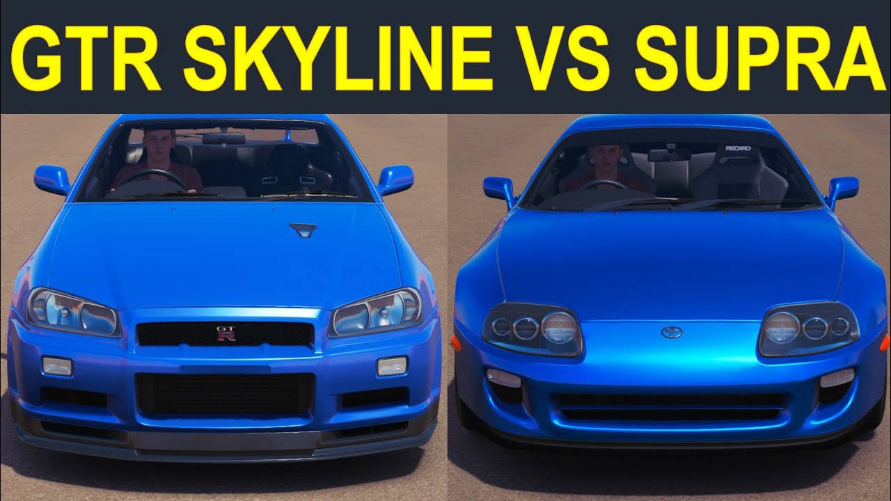 Forza Horizon 3: Toyota Supra RZ vs. Nissan Skyline GT-R R34 Drag Race