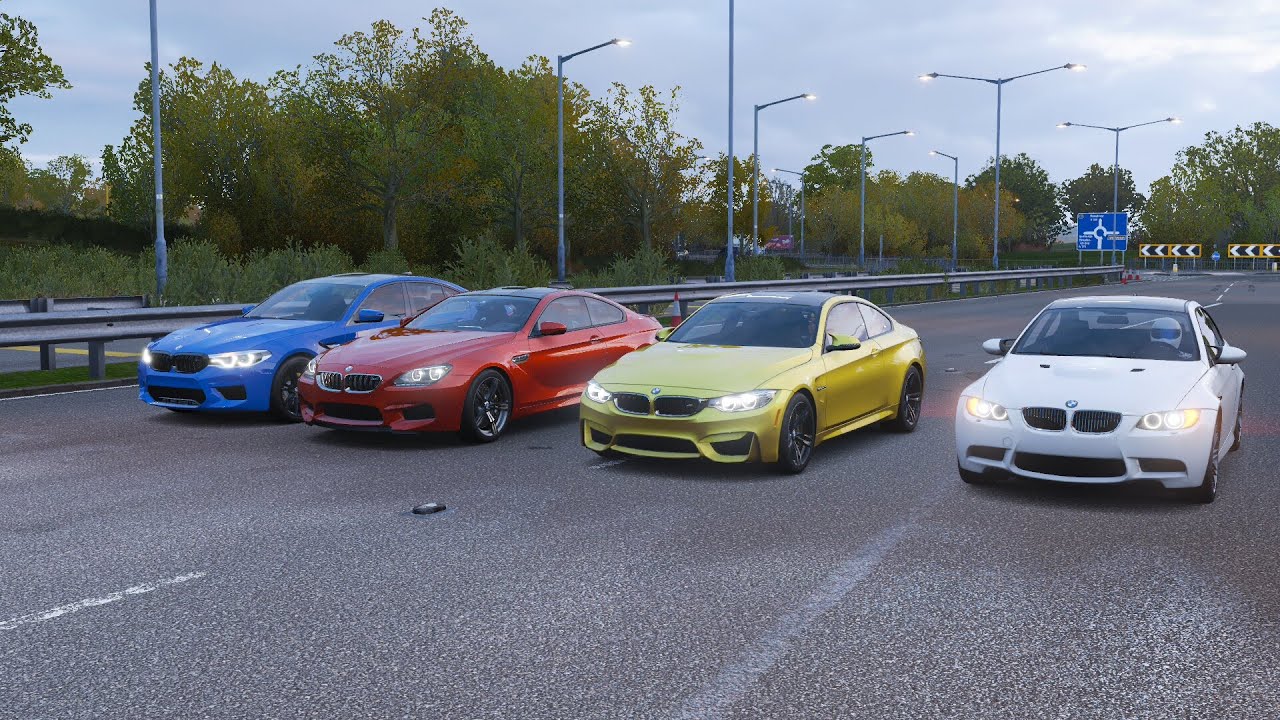 Forza Horizon 4 Drag race: BMW M3 vs M4 vs M5 vs M6 (BMW Showdown)