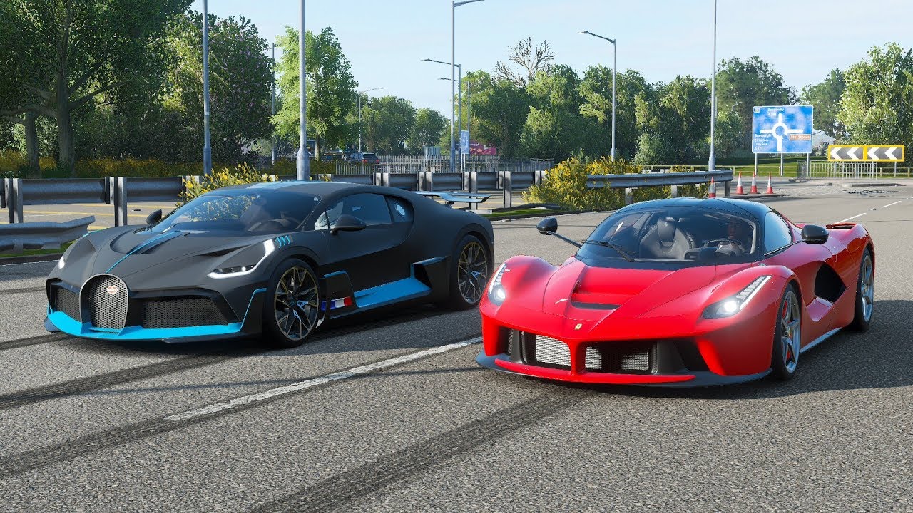 Forza Horizon 4 Drag race: Ferrari LaFerrari vs Bugatti Divo