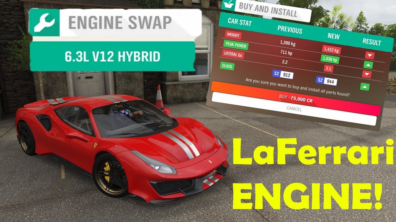 Forza Horizon 4 – Ferrari 488 Pista with LAFERRARI V12 ENGINE!