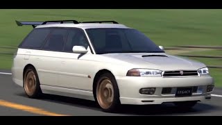 【GT5】 スバル レガシィ ツーリングワゴン GT-B '96 【DEMO】,RAYS VOLK RACING TE37 ,Pure White