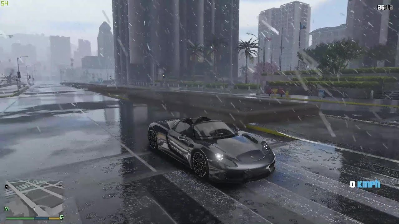 GTA 5  Ultra Realistic Graphics + Porche 911 Spyder Vs 911 gt3 turbo