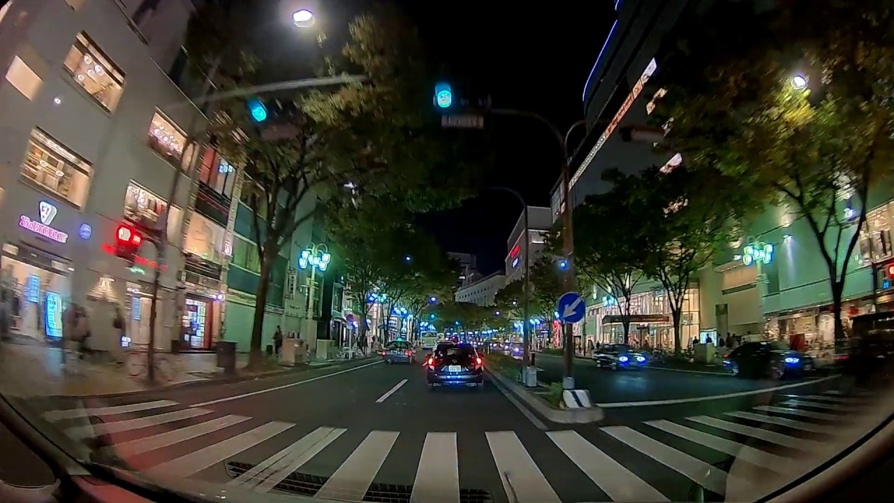 ドライブレコーダー　HDR752G　走行映像（夜）