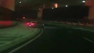 首都高速道路でマークIIがドリフト卍を切る Japan Street Drift 大黒PA付近