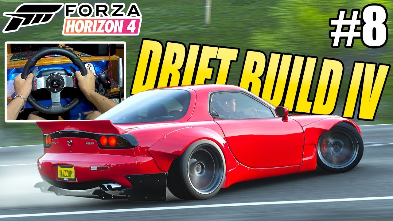 “INSANE STREET DRIFTING! | MAZDA RX7 DRIFT BUILD”-Forza Horizon 4 W/Logitech G27 + Excelvan Q8 4K #8