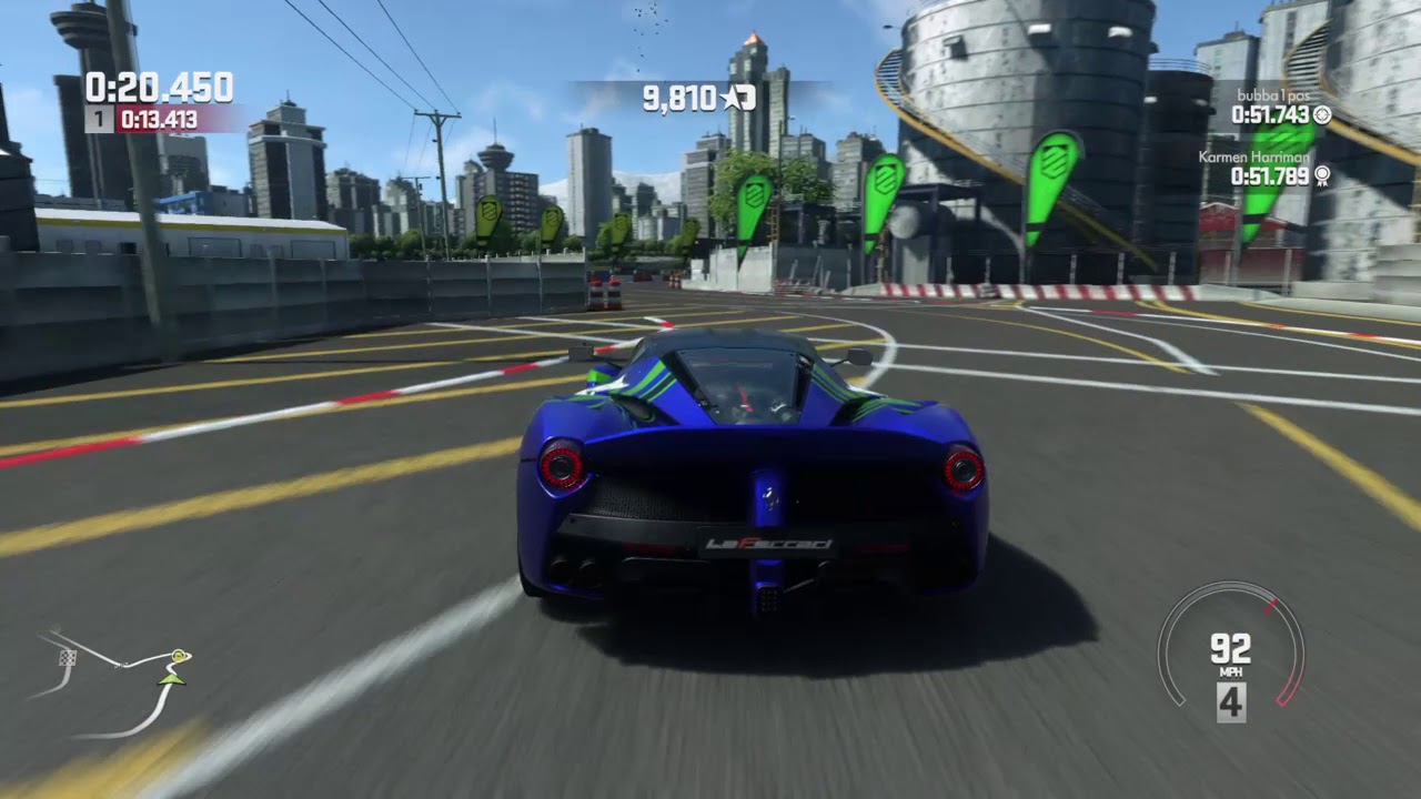 LaFerrari time trial run with donuts.