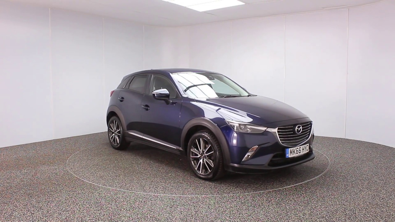 MAZDA CX-3 1.5 D SPORT NAV 5DR SAT NAV HEATED HALF LEATHER 1 OWNER 104 BHPMK66HYC video ext