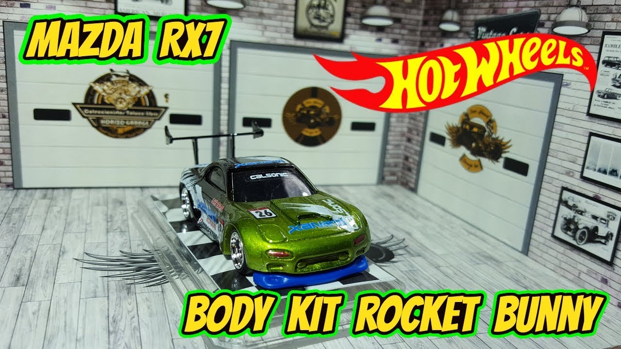 MAZDA RX7 Body kit rocket bunny HOT WHEELS CUSTOM