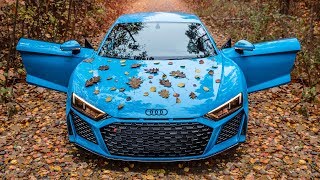 MOST BEAUTIFUL R8 EVER? – 2020 AUDI R8 V10 PERFORMANCE 620HP – Riviera blue, black optics etc