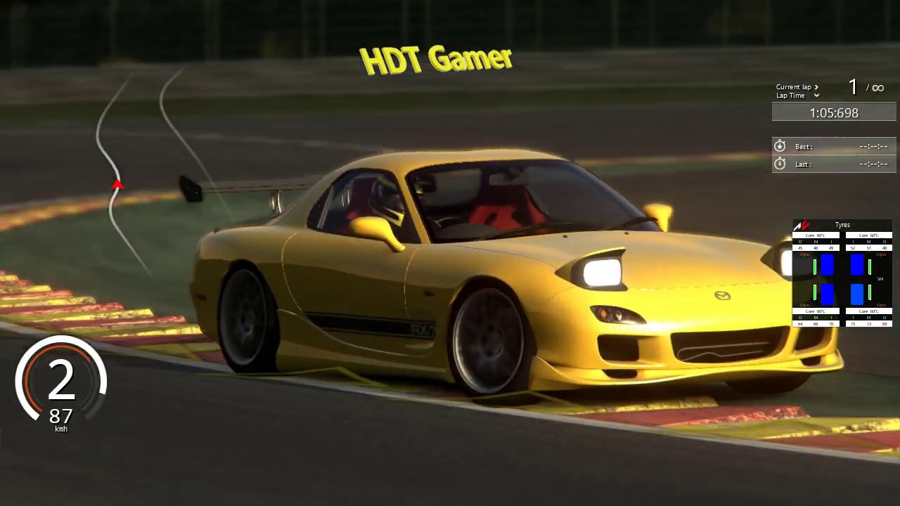 Mazda RX-7 Amarelo SPORT - Circuito de SPA Bélgica