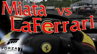 Miata Vs LaFerrari in Forza 7 with Stormshadow DH, Turns and R2 DH