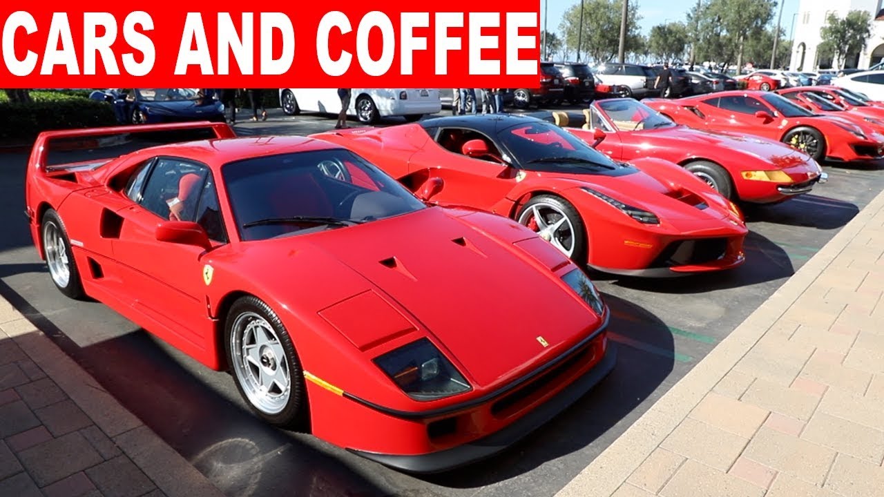 Moulin Newport Beach Cars and Coffee + Finding Ferrari LaFerrari, F40, Porsche 918, Pista!!