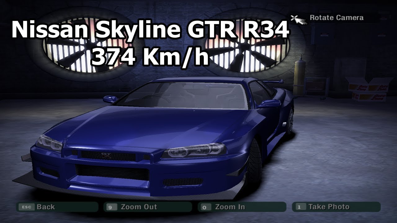 NFS Carbon - Nissan Skyline GTR R34 374 Km/h