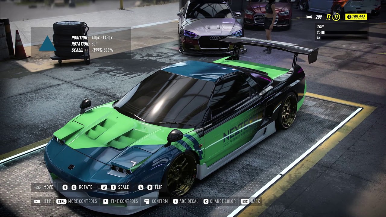 NFS HEAT: Honda NSX Type-R 1992 Sportscar: Visual & Wrap Customization