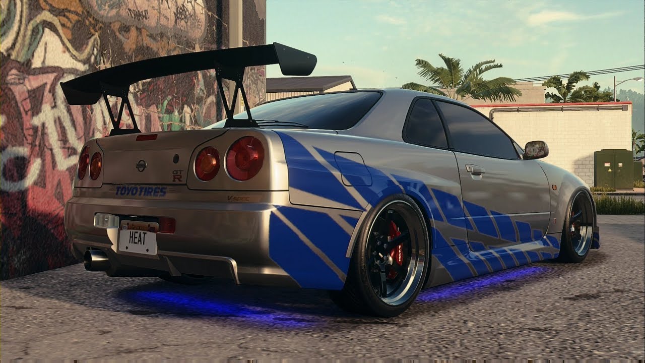 Need For Speed Heat – Nissan Skyline R34 GT-R Customization (2 Fast 2 Furious) + Air Suspension