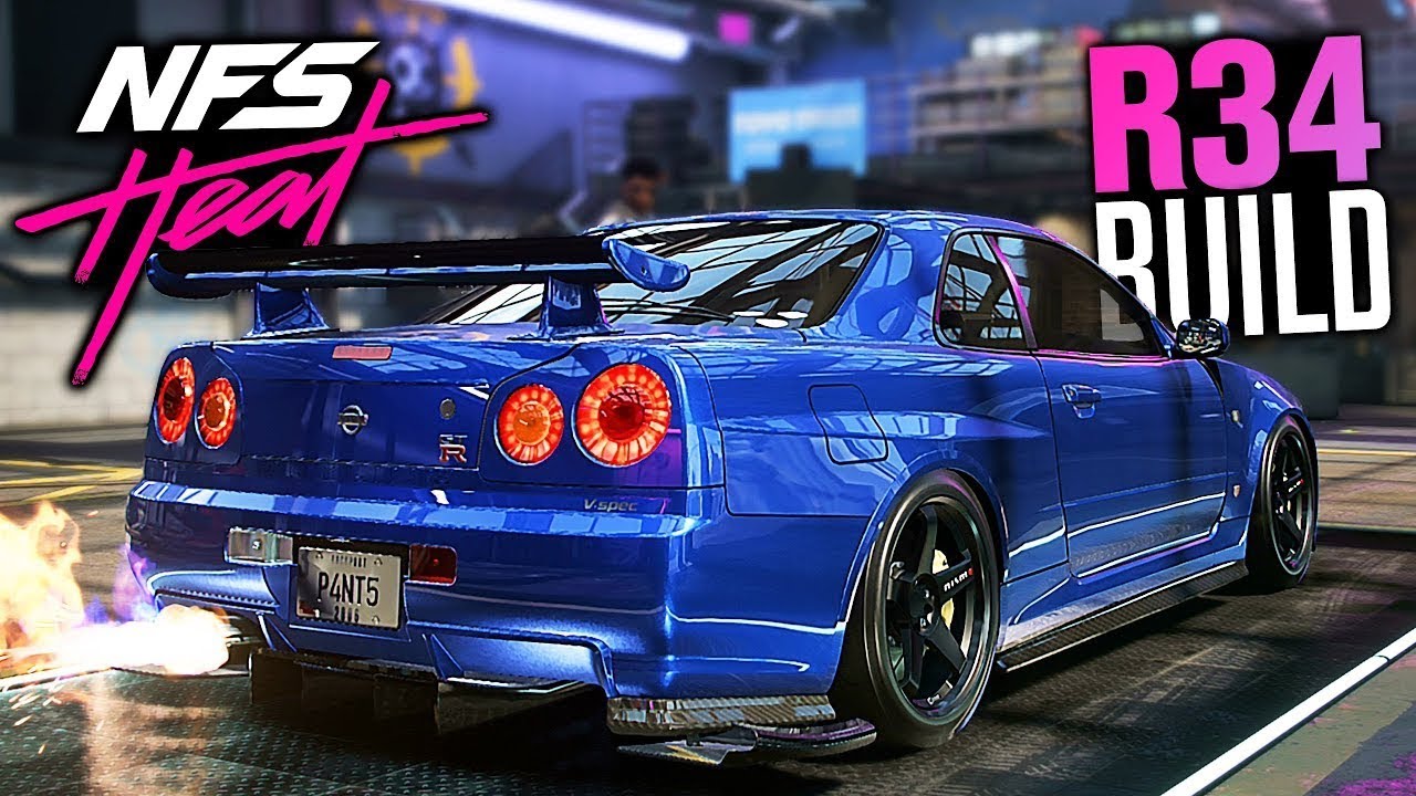 Need For Speed Heat - The Powerfull Nissan Skyline GT-R R34 Customization!
