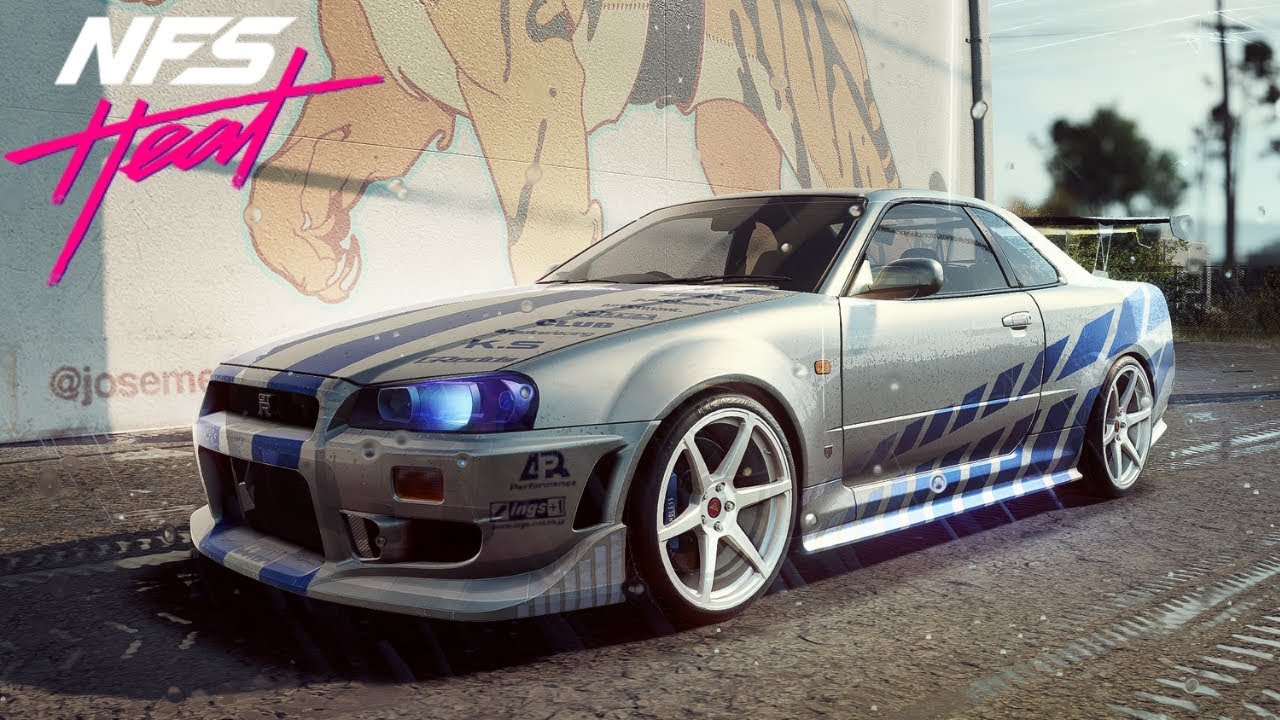 Need for Speed Heat / 2F2F BRIAN'S NISSAN SKYLINE GTR R34 Build (Nfs Heat Customization)