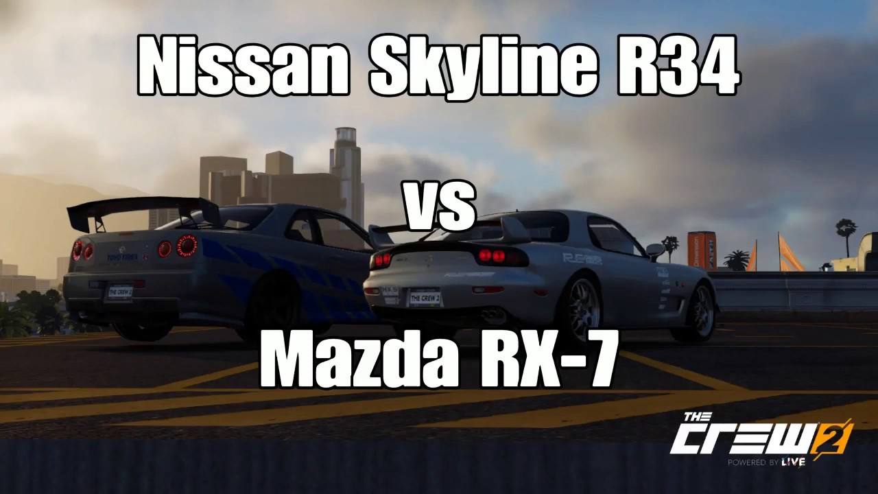 Nissan Skyline R34 vs Mazda RX-7 | Street Race | The Crew 2 | Mash