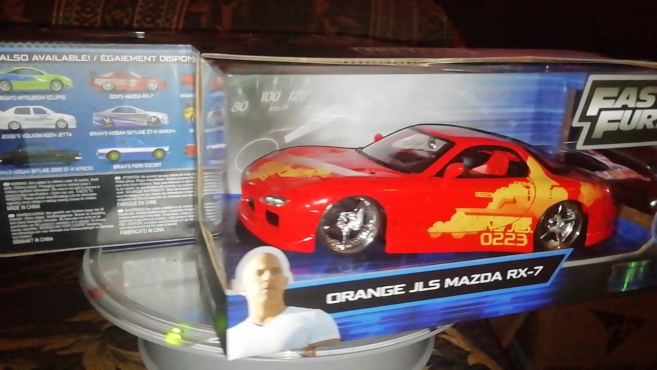 Orange jls mazda rx-7 rapido y furioso metal 1/24