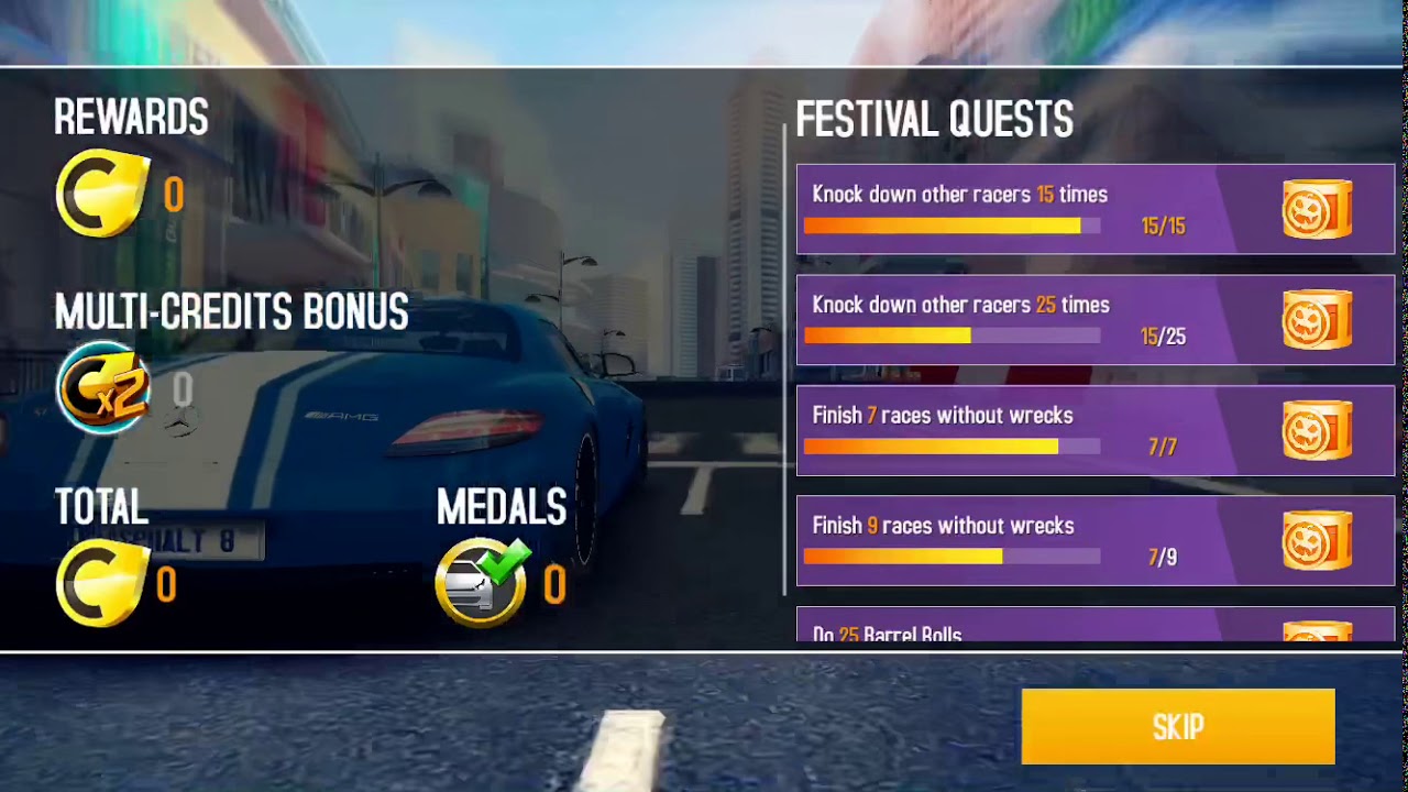 Play Asphalt 8 136 game – Hardware and software of Mercedes-Benz SLS AMG ( thách thức và lối chơi )