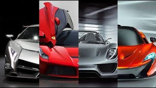 Porsche 918 spyder vs Mclaren p1 vs Laferrari vs Lamborghini veneno / Lap Record / Top Speed