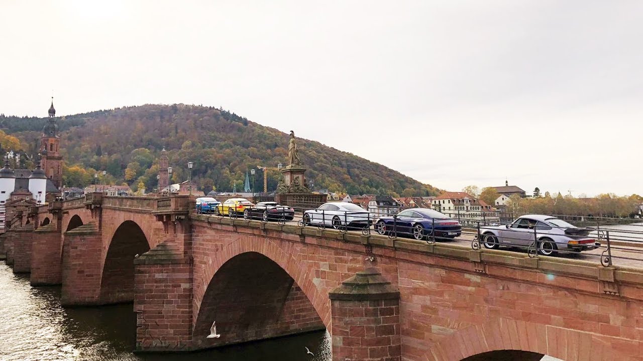 Porsche Action: Taycan, 918 Spyder, Carrea GT – Ad filming in Heidelberg