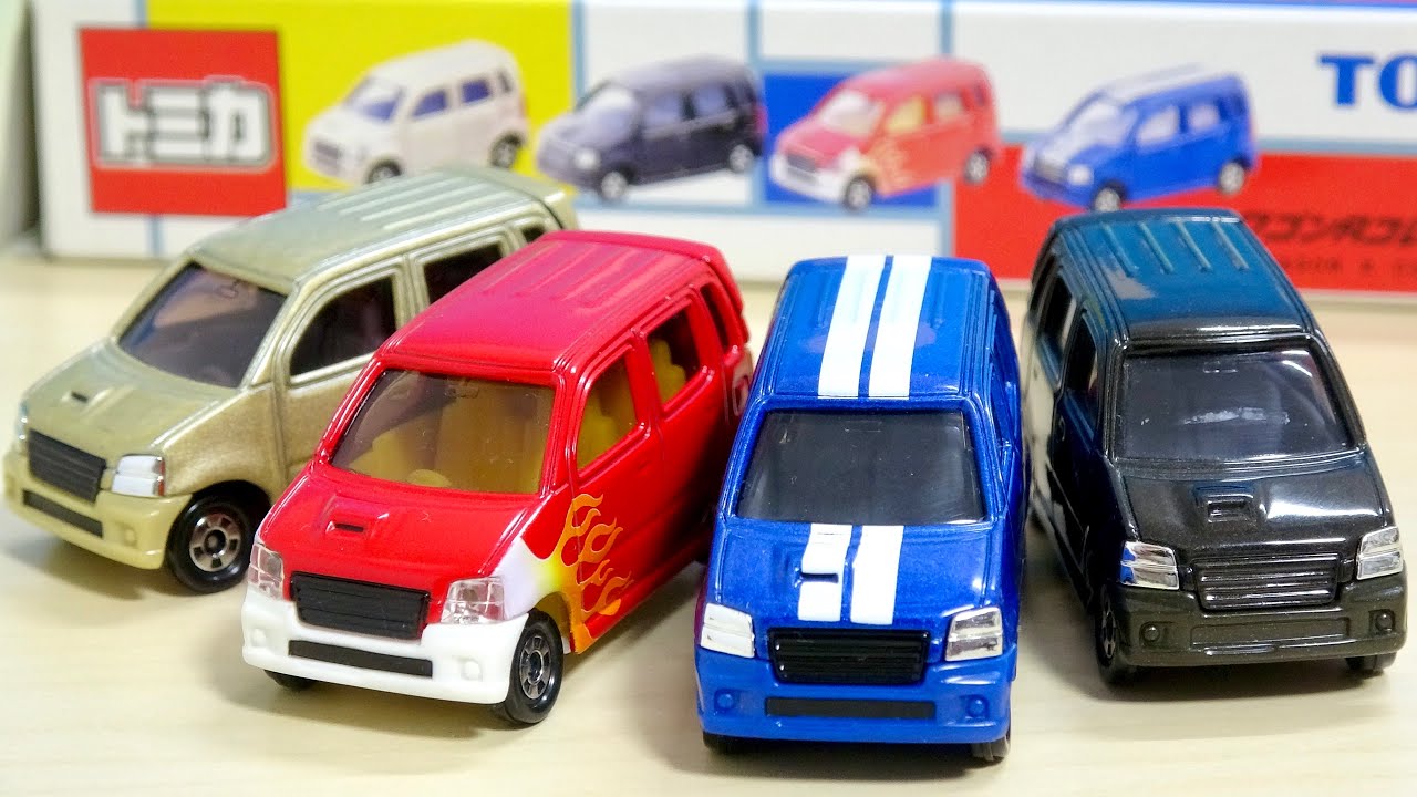 トミカ スズキ ワゴンRコレクション いろんなカラーのワゴンRガ4台入ったセットを見ていくよ Tomica Suzuki Wagon R Collection