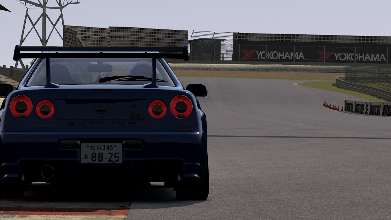 筑波サーキット R34 GTR 59秒台　 ワンメイクバトル【Assetto Corsa】