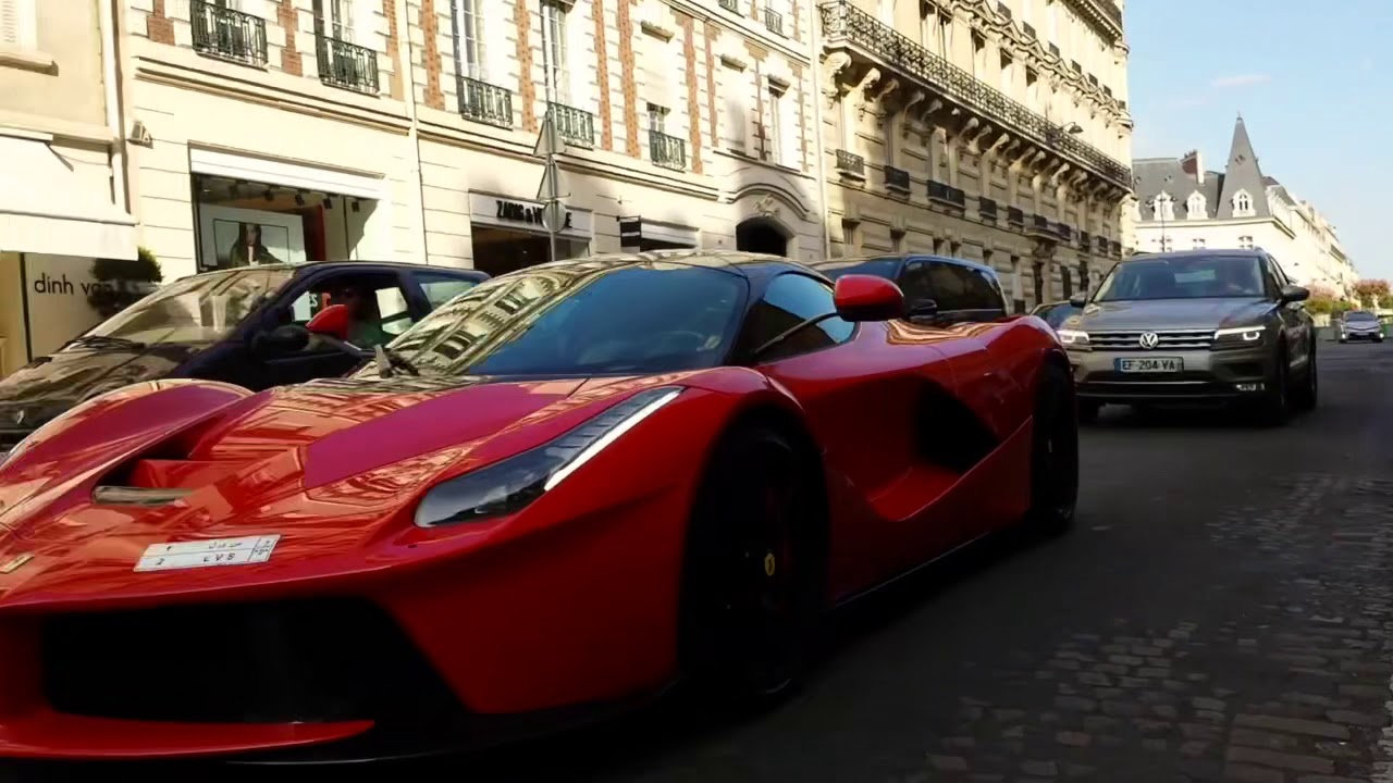 Saudi Prince show off his Pagani Huayra and Ferrari LaFerrari In Paris ( Scare People ) 😳🔥