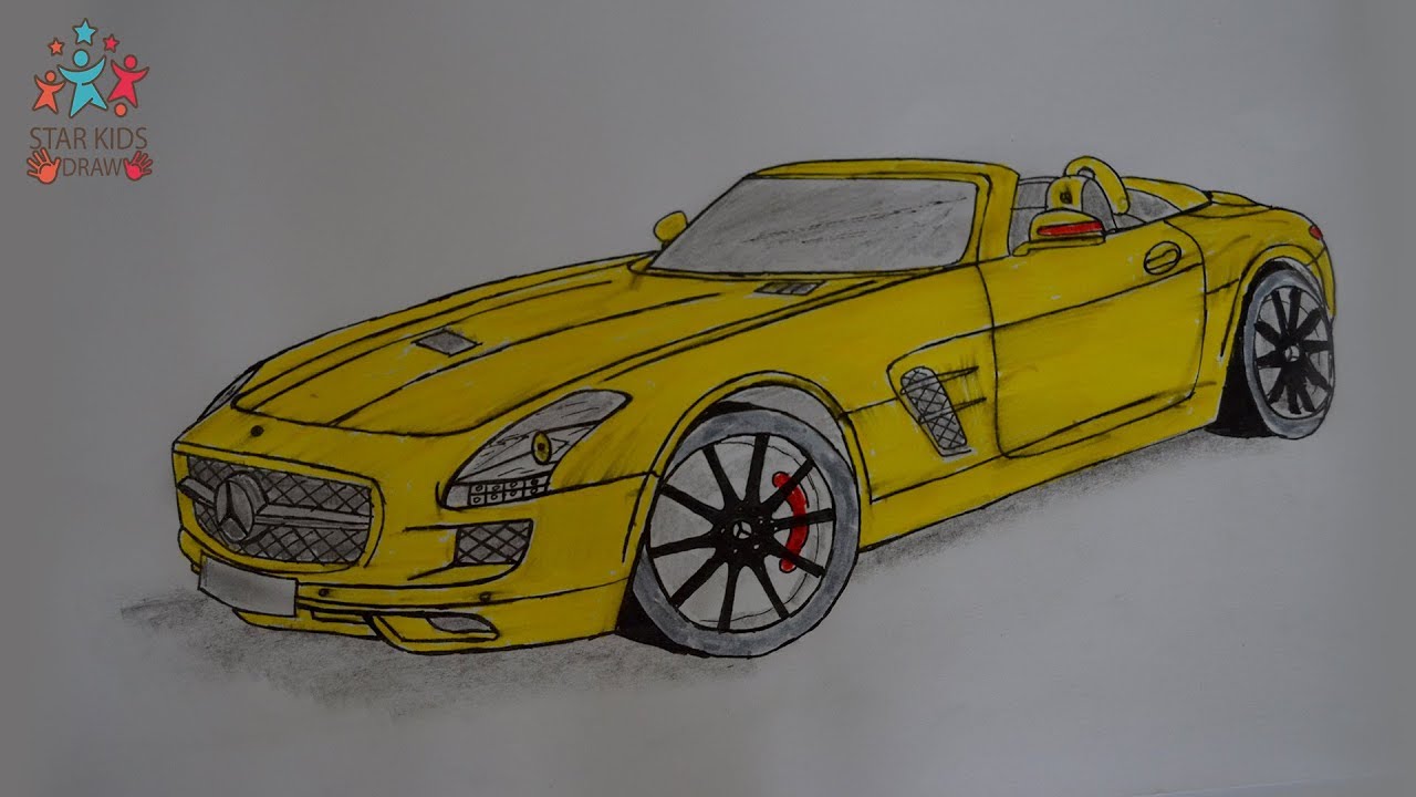 Speed Drawing Mercedes Benz SLS AMG