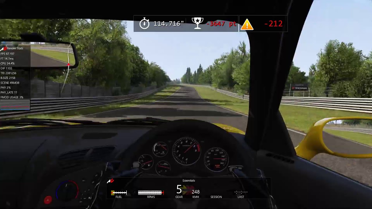 Test drive Nurburgring Nordschleife in Assetto corsa by mazda rx-7