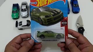 Unboxing Hot Wheels Nissan Skyline GTR R34 Hijau