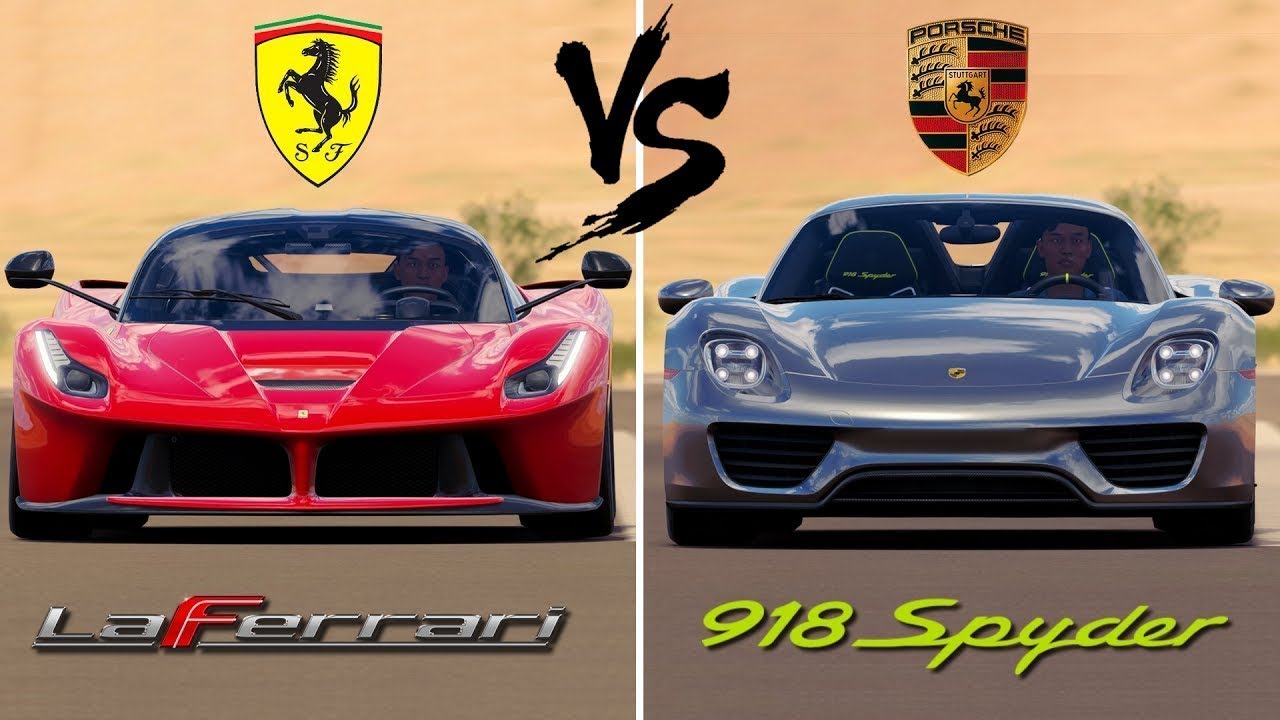 ferrari la ferrari vs the porsche 918