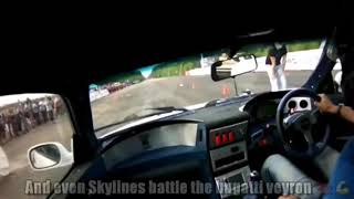 skyline GT-R R34 beats the Bugatti