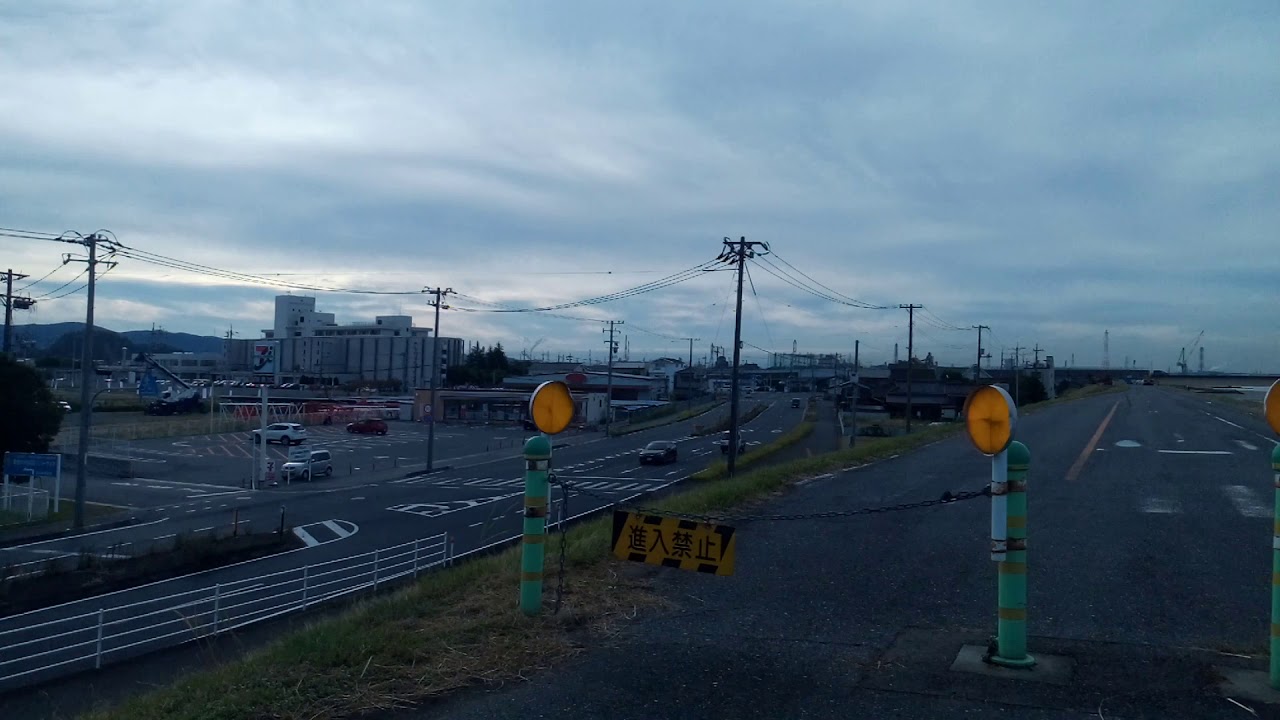 勝手に車中泊ポイント(*’ω’*)　岡山県倉敷市鶴の浦 高梁川河川敷駐車場（朝）～山陽マルナカまで