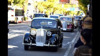 まるで動く自動車博物館…八王子いちょう祭りクラシックカーパレード