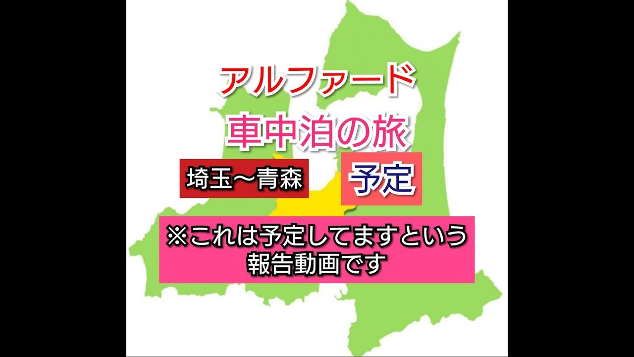 【アルファードで車中泊してきます　※報告動画です】