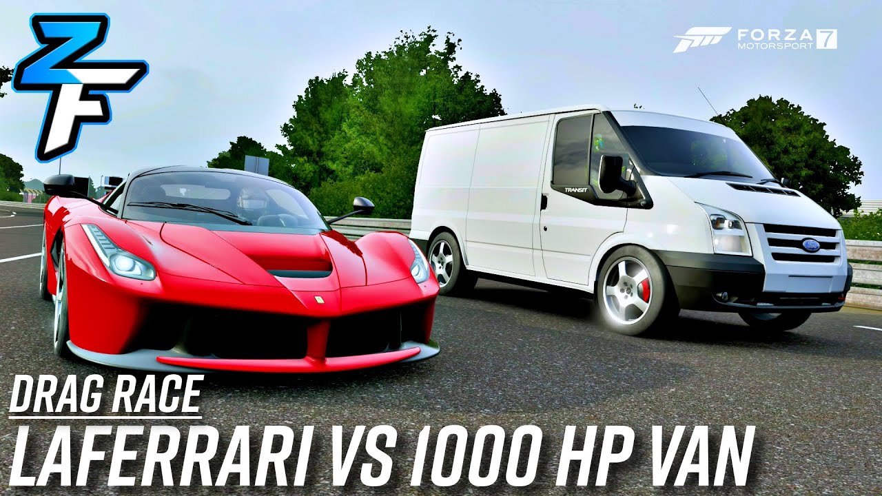 1000 HP Van vs Ferrari LaFerrari Drag Race! | Forza Motorsport 7